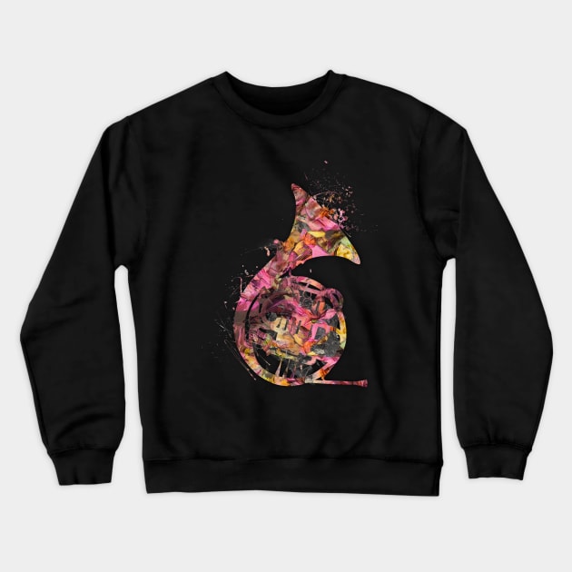 French horn music art #frenchhorn #music Crewneck Sweatshirt by JBJart